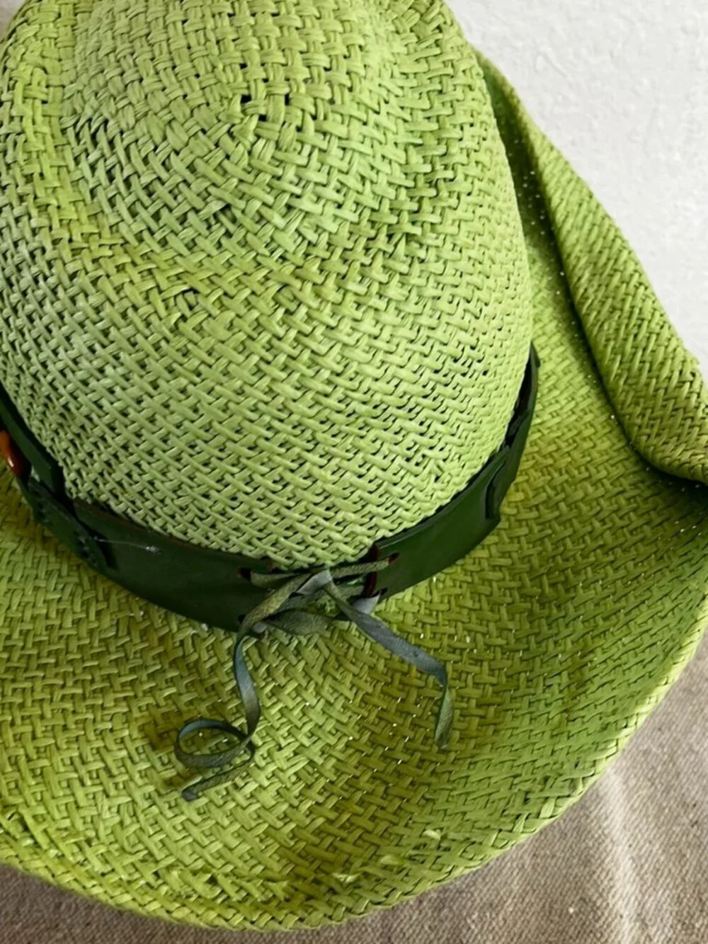 BullHide By Montecarlo Hat Green Straw Festival Concert Western Cowgirl Hat Szsm